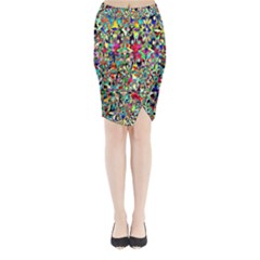 Psychedelic Background Midi Wrap Pencil Skirt by Colorfulart23