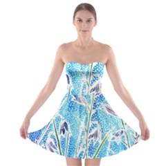 Art Batik Flowers Pattern Strapless Bra Top Dress by BangZart