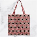 Black Stars Pattern Zipper Grocery Tote Bag View2