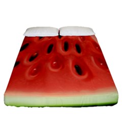 Piece Of Watermelon Fitted Sheet (queen Size) by BangZart