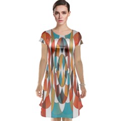 Colorful Geometric Abstract Cap Sleeve Nightdress by linceazul