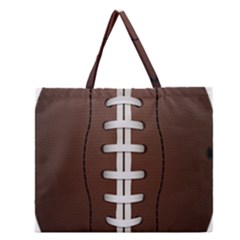 Football Ball Zipper Large Tote Bag by BangZart