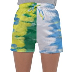 Brazil Colors Pattern Sleepwear Shorts by paulaoliveiradesign