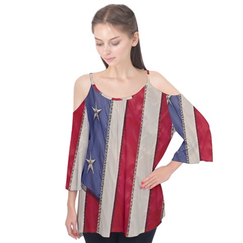 Usa Flag Flutter Tees by BangZart