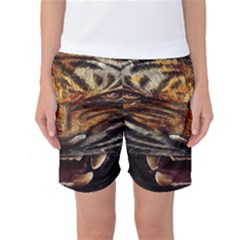 Tiger Face Women s Basketball Shorts by BangZart