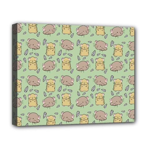 Cute Hamster Pattern Deluxe Canvas 20  X 16   by BangZart