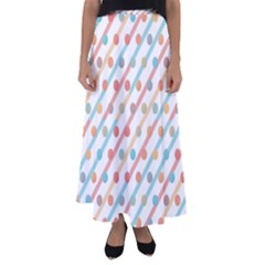 Simple Saturated Pattern Flared Maxi Skirt by linceazul