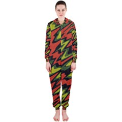 Distorted Shapes                           Hooded Jumpsuit (ladies) by LalyLauraFLM