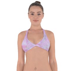 Pink Texture                          Halter Neck Bikini Top by LalyLauraFLM