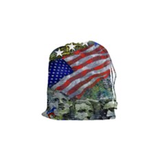 Usa United States Of America Images Independence Day Drawstring Pouches (small)  by BangZart