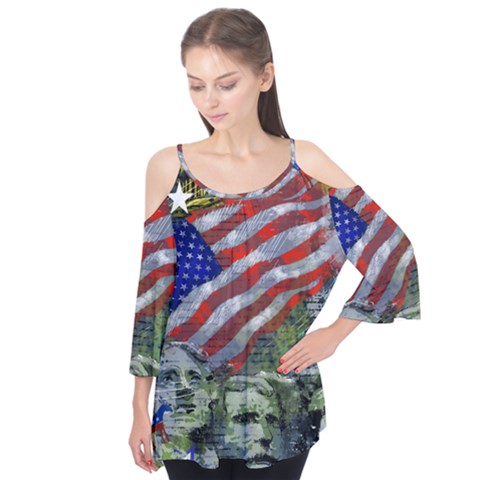 Usa United States Of America Images Independence Day Flutter Tees by BangZart