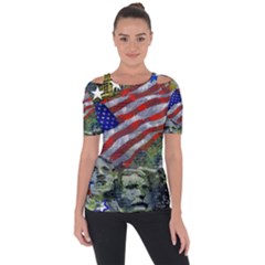 Usa United States Of America Images Independence Day Short Sleeve Top by BangZart