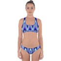 Waves Blue Cross Back Hipster Bikini Set View1