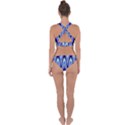 Waves Blue Cross Back Hipster Bikini Set View2