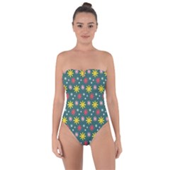 The Gift Wrap Patterns Tie Back One Piece Swimsuit by BangZart