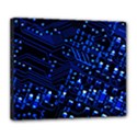 Blue Circuit Technology Image Deluxe Canvas 24  x 20   View1