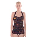 Books Library Boyleg Halter Swimsuit  View1