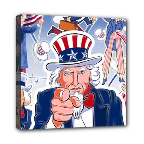 Independence Day United States Of America Mini Canvas 8  X 8  by BangZart