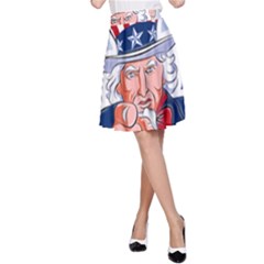 Independence Day United States Of America A-line Skirt by BangZart