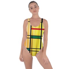 Line Rainbow Grid Abstract Bring Sexy Back Swimsuit by BangZart