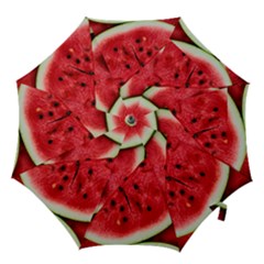 Fresh Watermelon Slices Texture Hook Handle Umbrellas (large) by BangZart