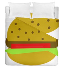 Hamburger Food Fast Food Burger Duvet Cover Double Side (queen Size) by Nexatart