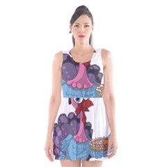 Turkey Animal Pie Tongue Feathers Scoop Neck Skater Dress by Nexatart