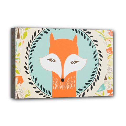 Foxy Fox Canvas Art Print Traditional Deluxe Canvas 18  X 12   by BangZart