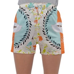 Foxy Fox Canvas Art Print Traditional Sleepwear Shorts by BangZart