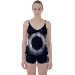 Solar Eclipse Tie Front Two Piece Tankini by BangZart