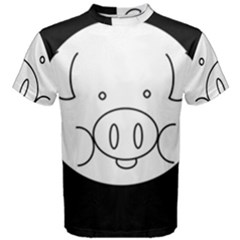 Pig Logo Men s Cotton Tee by BangZart