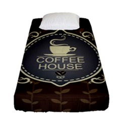 Coffee House Fitted Sheet (single Size) by BangZart