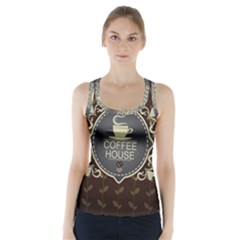 Coffee House Racer Back Sports Top by BangZart