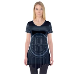 Minimalistic Knowledge Mathematics Trigonometry Short Sleeve Tunic  by BangZart