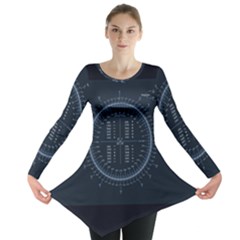 Minimalistic Knowledge Mathematics Trigonometry Long Sleeve Tunic  by BangZart