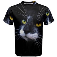 Face Black Cat Men s Cotton Tee by BangZart