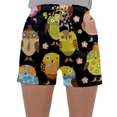 Cute Owls Pattern Sleepwear Shorts by BangZart