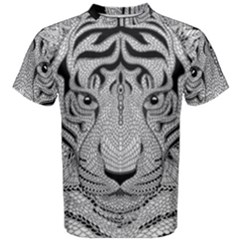 Tiger Head Men s Cotton Tee by BangZart