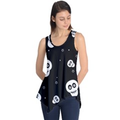 Skull Pattern Sleeveless Tunic by BangZart