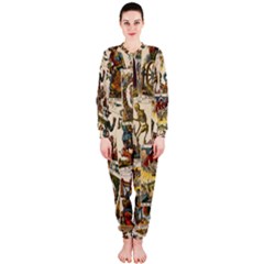 Tarot Cards Pattern Onepiece Jumpsuit (ladies)  by Valentinaart