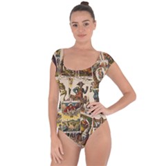 Tarot Cards Pattern Short Sleeve Leotard  by Valentinaart