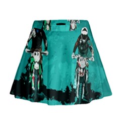 Motorsport  Mini Flare Skirt by Valentinaart