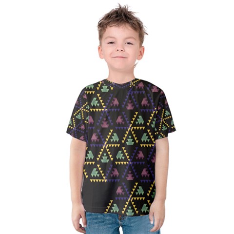 Triangle Shapes                              Kid s Cotton Tee by LalyLauraFLM