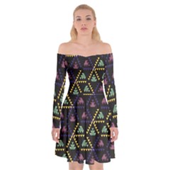 Triangle Shapes                     Off Shoulder Skater Dress by LalyLauraFLM