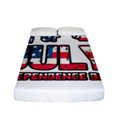 4th Of July Independence Day Fitted Sheet (full/ Double Size) by Valentinaart