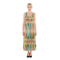 Festive Pattern Sleeveless Maxi Dress by linceazul