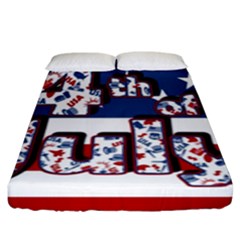 4th Of July Independence Day Fitted Sheet (king Size) by Valentinaart