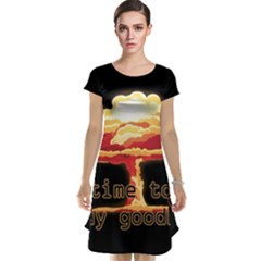 Nuclear Explosion Cap Sleeve Nightdress by Valentinaart