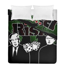 Nuclear Explosion Trump And Kim Jong Duvet Cover Double Side (full/ Double Size) by Valentinaart