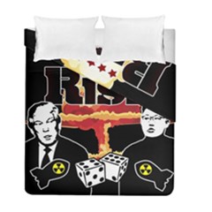 Nuclear Explosion Trump And Kim Jong Duvet Cover Double Side (full/ Double Size) by Valentinaart